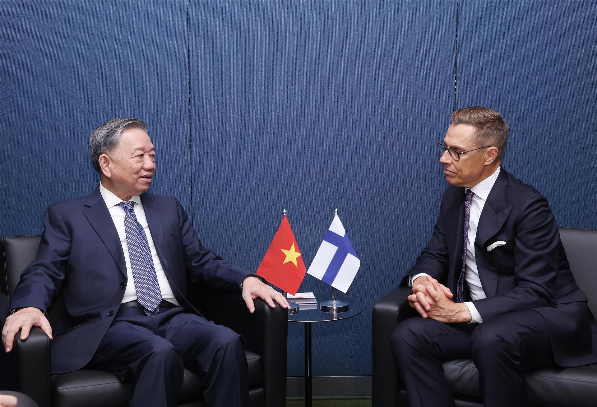 Генеральный секретарь, Президент То Лам встретился с Президентом Финляндии Александером Стуббом, сентябрь 2024 года. (Фото: ВИА)