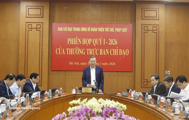 Генеральный секретарь То Лам выступает. (Фото: ВИА)