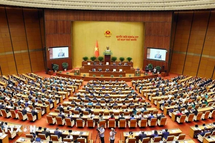 Панорама торжественного открытия десятой сессии Национального собрания XV созыва. (Фото: ВИА)