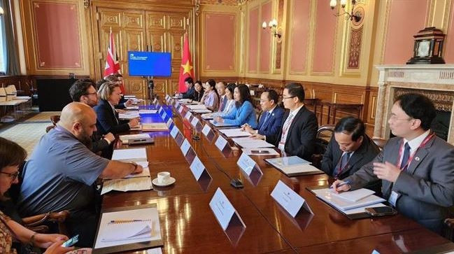 Общий вид Девятого стратегического диалога между Вьетнамом и Великобританией. (Фото: ВИА) 2-thu-hang.jpg