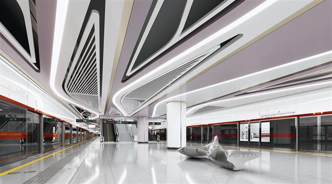 Визуализация станции «Таодан» линии метро № 2 (Бентхань – Тхамлыонг). (Фото: ВИА)