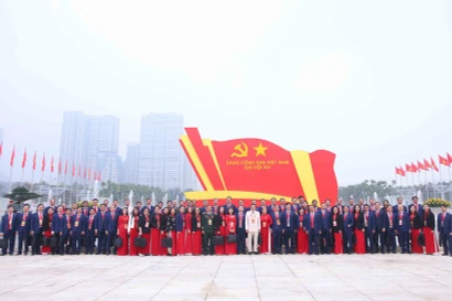 Делегаты XIV всевьетнамского съезда КПВ в Ханое. (Фото: ВИА)