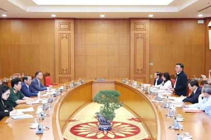 Заседание Подкомитета по организации XIV съезда Коммунистической партии Вьетнама, состоявшееся 24 октября. (Фото: ВИА)