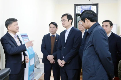 Инспекционно-контрольная делегация проводит выездную инспекцию в городе Вьетчи провинции Футхо. (Фото: ВИА).