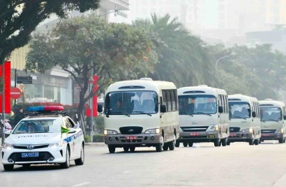 Полиция Ханоя провела учения по сопровождению делегаций и организации транспортного обслуживания XIV съезда КПВ