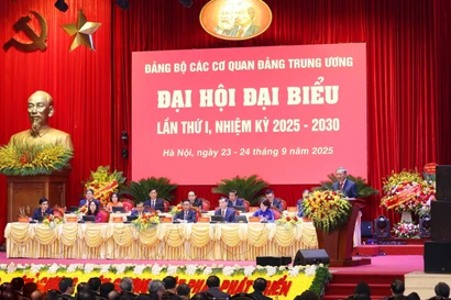 1-й съезд делегатов парторганизации органов ЦК КПВ, срок 2025–2030 гг. (Фото: ВИА)